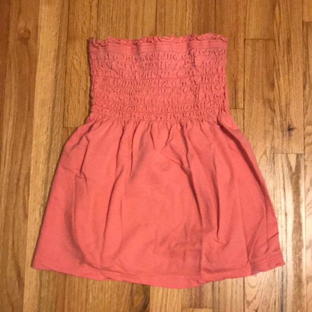 Pink smocked top